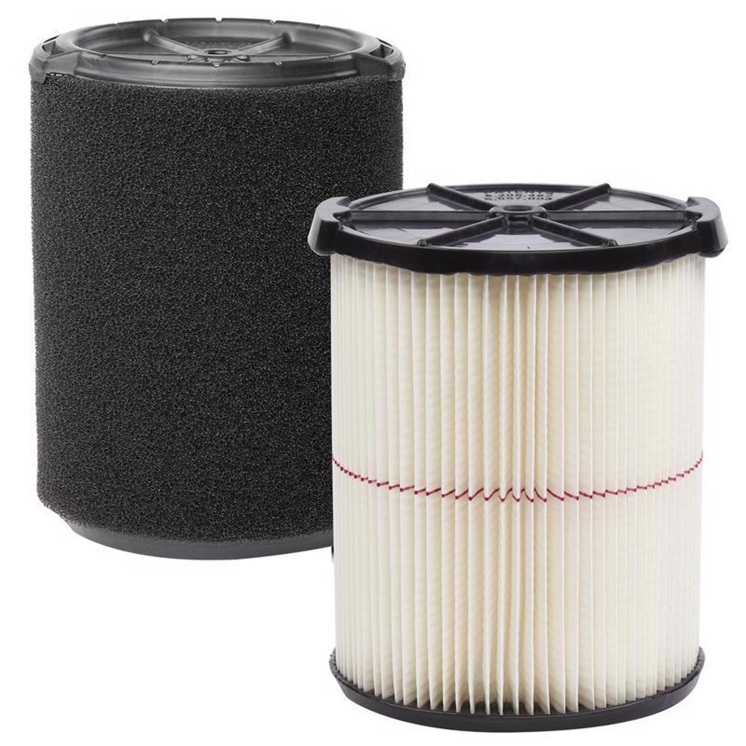 Craftsman 6.75 in. D General Purpose and Wet Application Wet/Dry Vac Cartridge Filter 5-20 gal 2 pc Sansujyuku sansujyuku.com