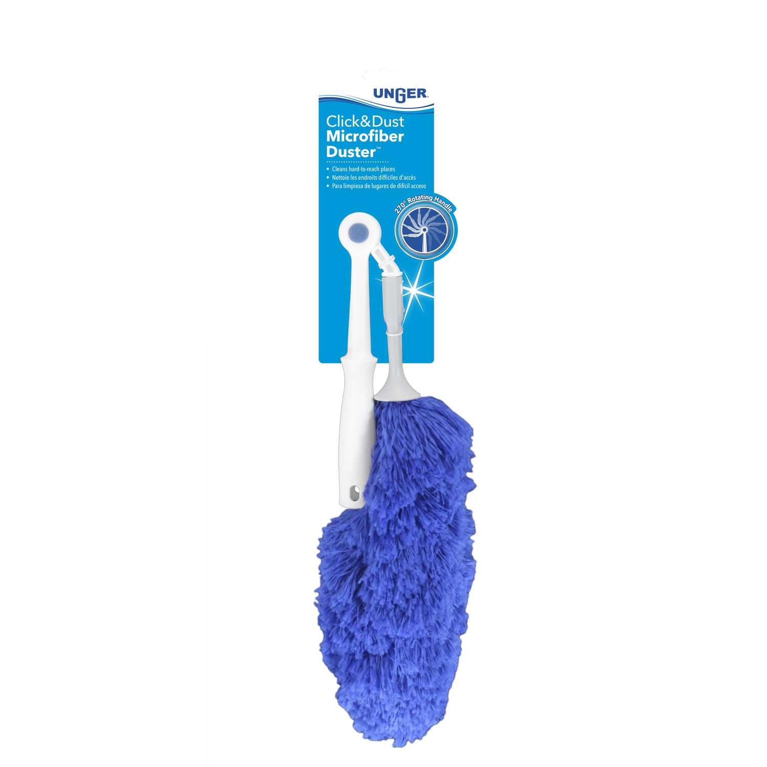 Unger Click & Dust Microfiber Duster 4 in. W x 21 in. L 1 pk Ace Hardware