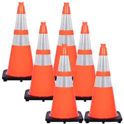 Mr. Chain JBC 28 in. Round Orange Safety Cone 6 pk