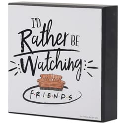 Open Road Brands Warner Bros. I'd Rather Be Watching Friends Wall Decor MDF Wood 1 pc