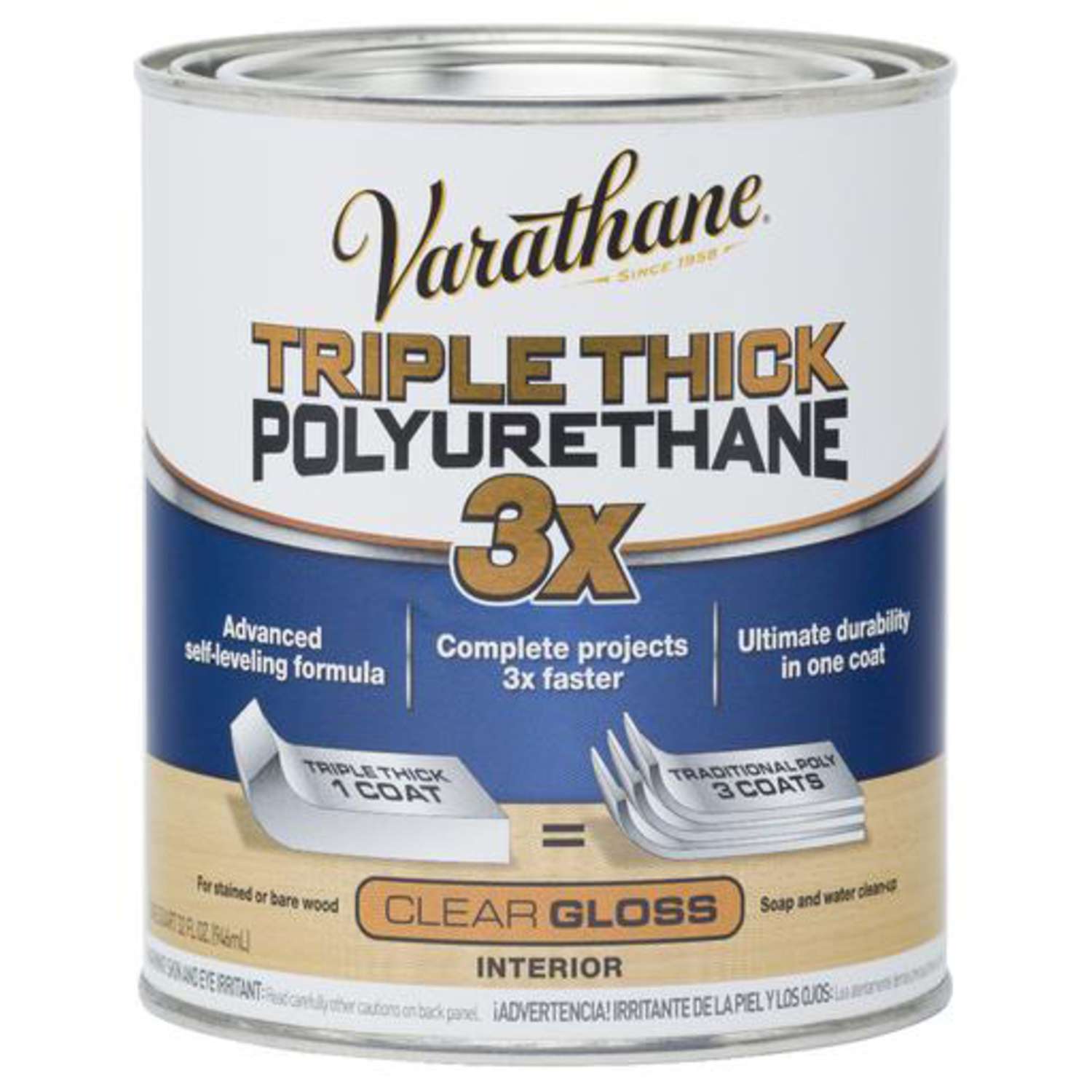 Varathane Transparent Gloss Clear WaterBased Polyurethane/Acrylic Polyurethane 1 qt. Ace Hardware