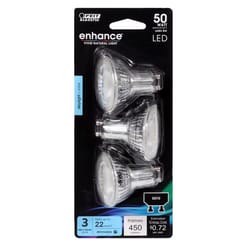 Feit Enhance MR16 GU10 LED Bulb Daylight 50 Watt Equivalence 3 pk