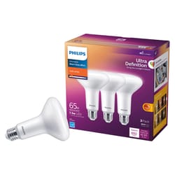 Philips BR30 E26 (Medium) LED Floodlight Bulb Soft White 65 Watt Equivalence 3 pk