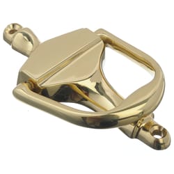 Ace 4 in. L Satin Brass/Black Brass Door Knocker