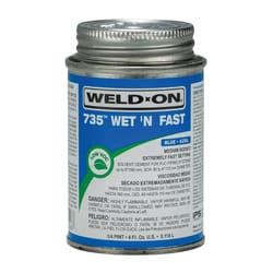 Weld-On 735 Blue Solvent Cement For PVC 4 oz