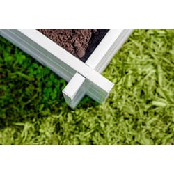 Vita Hudson 11 in. H X 48 in. W X 48 in. D PVC Elevated Garden Bed Kit White