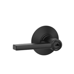 Schlage F Series Matte Black Zinc Entry Lever