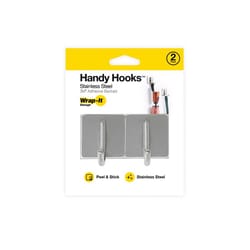 Wrap-it Storage Handy Hook 1.75 in. L Silver Stainless Steel Hook 2 pk