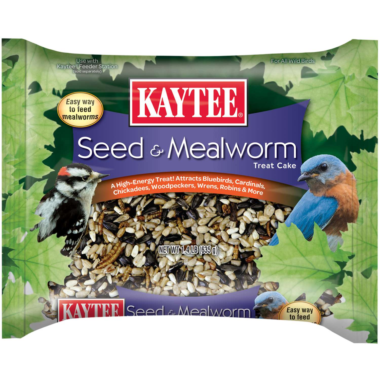 Kaytee Assorted Species Wild Bird Seed Cake Seed and Mealworm 1.4 lb. Ace Hardware