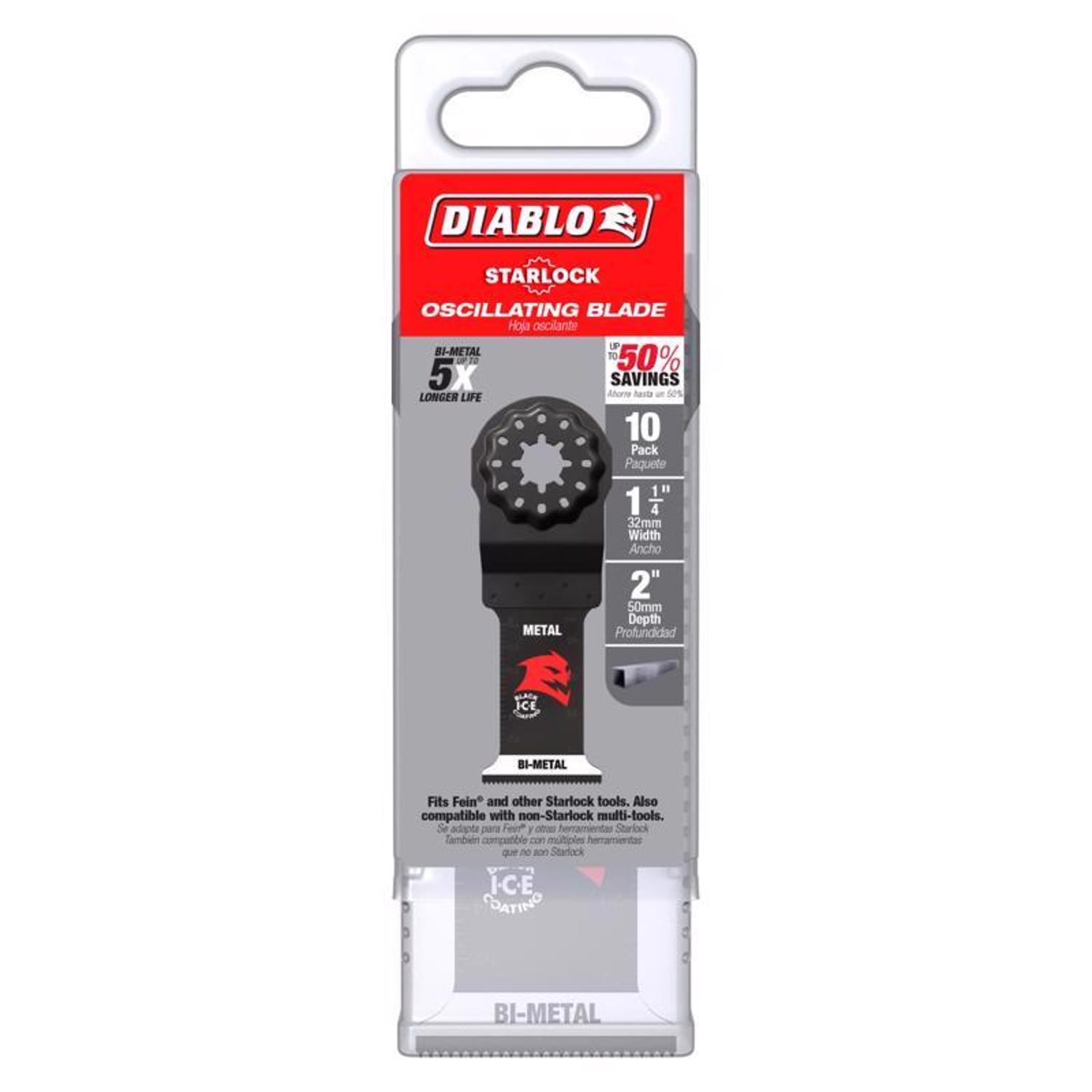 Diablo Starlock 1-1/4 in. W Bi-Metal Curved Contact Edge Oscillating Blade Metal 10 pk Sansujyuku sansujyuku.com