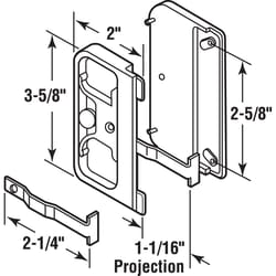 Prime-Line Zinc-Plated Black Plastic Latch and Pull 1 pk