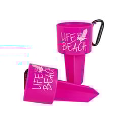 Geckobrands Pink Plastic 8 in. H X 4.5 in. W Beverage Holder Stake