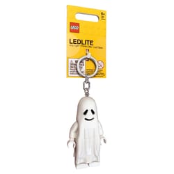 LEGO Plastic White Ghost Keychain w/LED Light