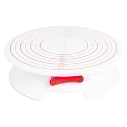 Fat Daddio's Red/White ABS Plastic Turntable with Locking Brake