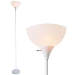 Newhouse 71 in. Beige/White Floor Lamp