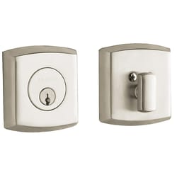 Baldwin Estate Satin Nickel Brass Single Cylinder Deadbolt