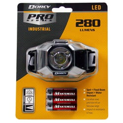 Dorcy Pro Series 280 lm Black/Gray LED Head Lamp AAA Battery