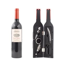 Kikkerland Design Stainless Steel Wine Bottle Wine Tool Kit