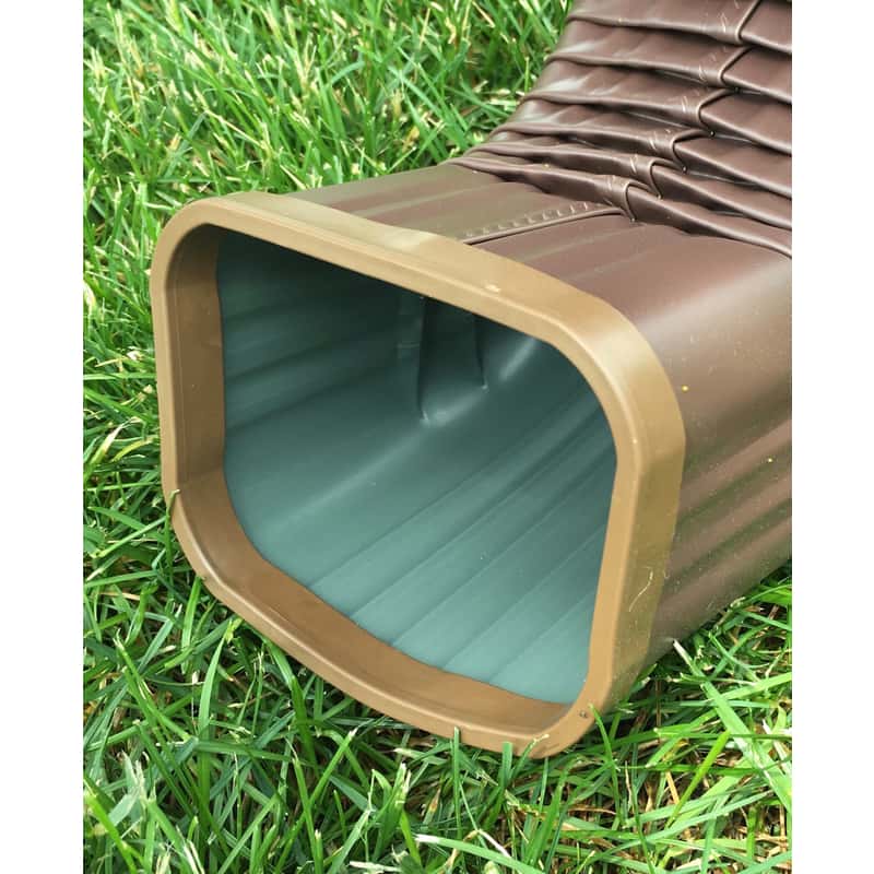 Downspout Safety Cap 3 in. H X 4 in. W X 4 in. L Brown Plastic A Gutter