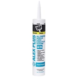 DAP Alex Plus White Siliconized Acrylic Latex All Purpose Caulk 10.1 oz