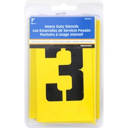 HILLMAN 3 in. Card Stock Letter and Number 3 Inch Stencil Set 36 pk