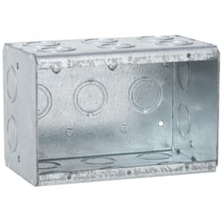 Raco 67.3 cu in Rectangle Metal 3 gang Junction Box Gray