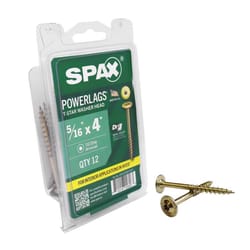 SPAX PowerLags 5/16 in. X 4 in. L Washer Yellow Zinc Carbon Steel Lag Screw 12 pk