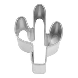 R&M International Corp International Corp 2 in. L Mini Cactus Cookie Cutter Silver 1 pc