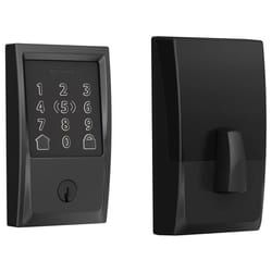 Schlage Encode Plus Matte Black Metal WiFi Deadbolt with Century Trim