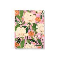 Denik 9 in. W X 7 in. L Sewn Bound Multicolored Floral on Pink Notebook