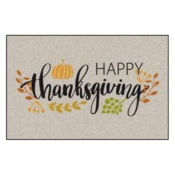 Fanmats 30 in. W X 20 in. L Multi-Color Happy Thanksgiving Rubber Door Mat