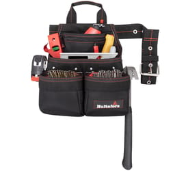 CLC Hultafors Work Gear Ballistic Polyester Tool and Nail Bag with Belt Black/Red