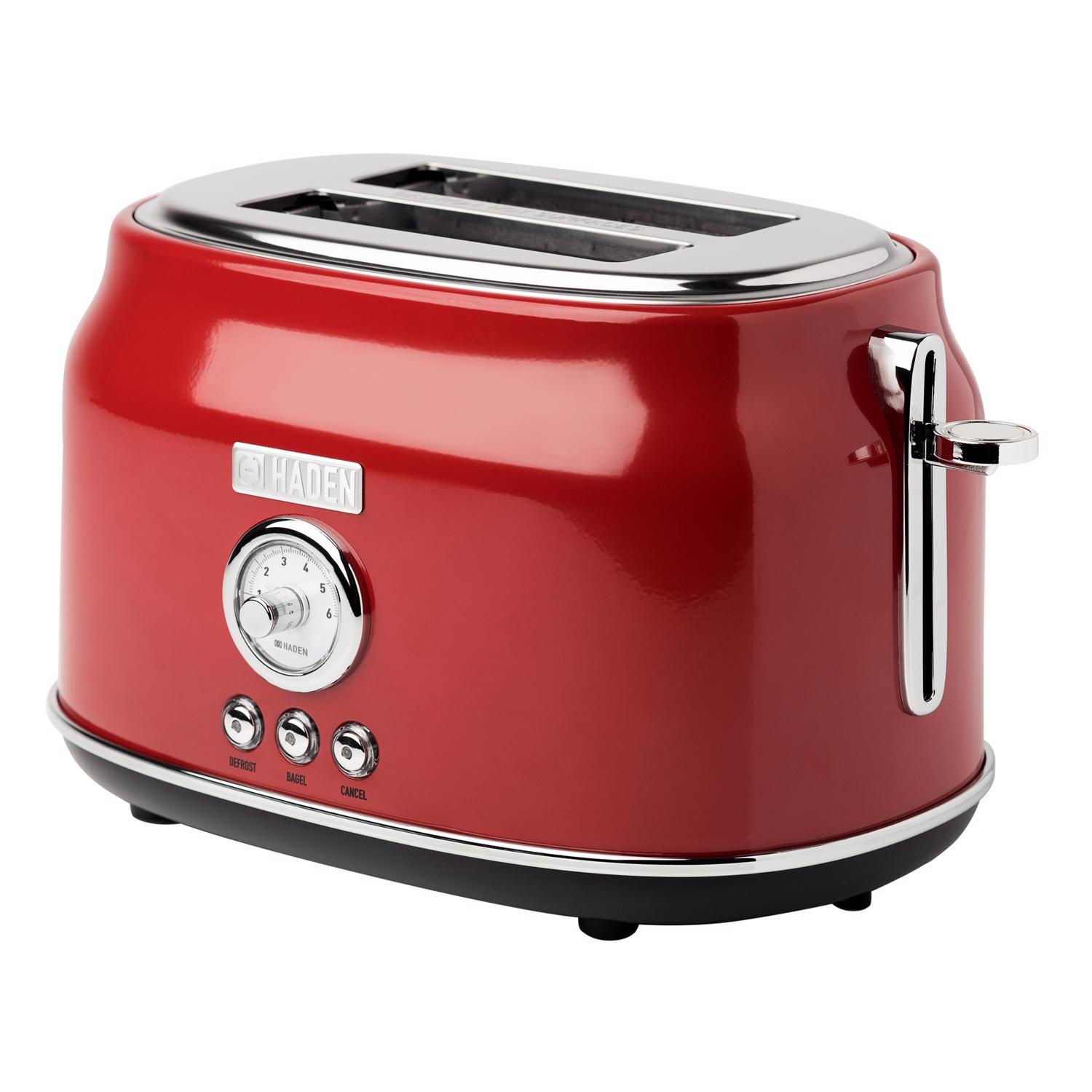 Photos - Toaster Haden Dorset Stainless Steel Red 2 slot  7 in. H X 8 in. W X 13 in. 