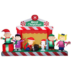 Gemmy Giant Christmas Inflatable Peanuts Gang Christmas Stage Scene 86 in. Inflatable