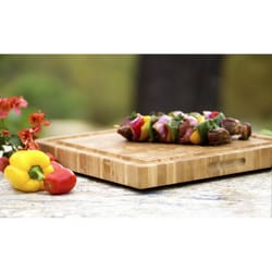 Totally Bamboo 16 in. L X 16 in. W X 2 in. Bamboo Cutting Board