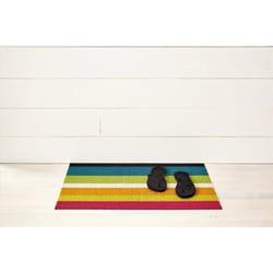 Chilewich 18 in. W X 28 in. L Multicolored Bold Stripe Vinyl Door Mat