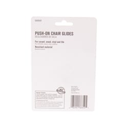 Ace Gray Push-On Plastic Chair Glide 4 pk