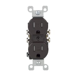 Leviton 15 amps 125 V Duplex Brown Outlet 5-15R 1 pk