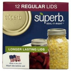 Superb Regular Mouth Canning Lid 12 pk