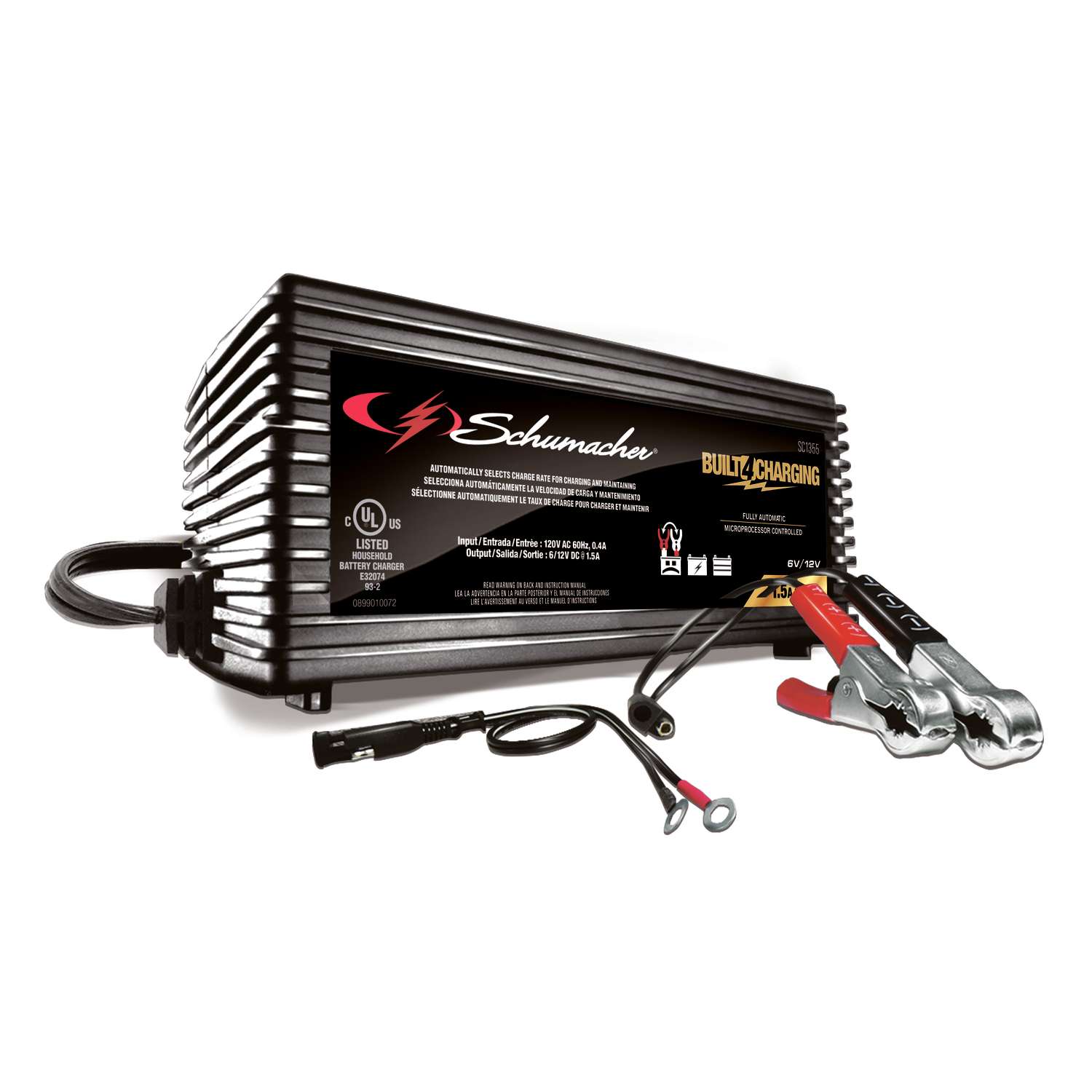 Schumacher Automatic 12 Volt 1 5 Amps Battery Charger Maintainer Ace Hardware