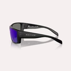 Native Griz Unisex Matte Black Frame Blue Lens Polarized Sunglasses