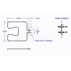 Range Kleen Stainless Steel Oven Replacement Element 16.5 in. W X 13.5 in. L
