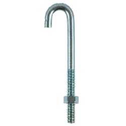 Hampton Small Zinc-Plated Silver Zinc 1 in. L J-Bolt 375 lb 1 pk