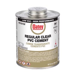 Oatey Clear Cement For PVC 32 oz