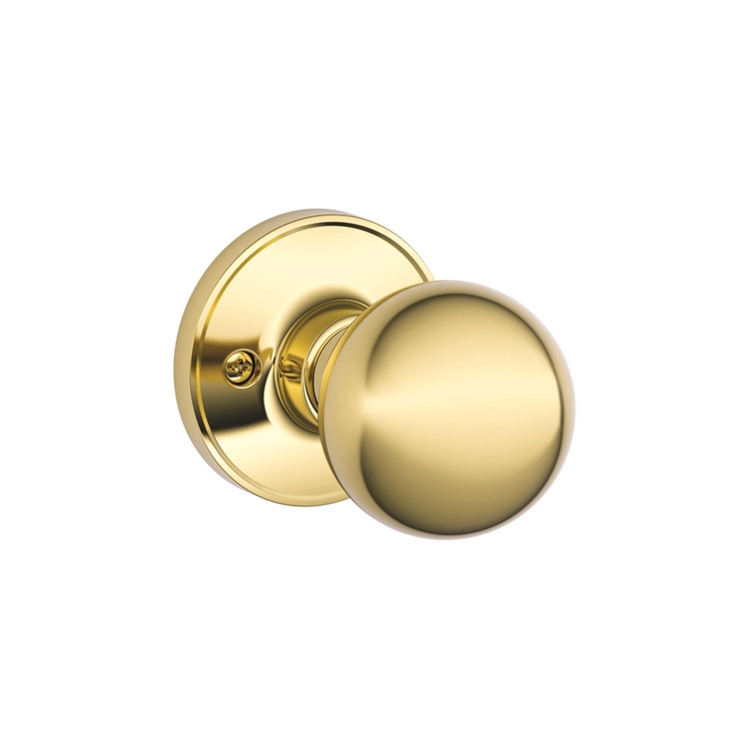 Schlage Dexter Corona Bright Brass Dummy Knob Right or Left Handed Schlage Dexter Corona Bright Brass Dummy Knob Right or Left Handed