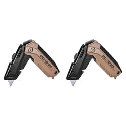Spec Ops Folding Utility Knife Brown 2 pc