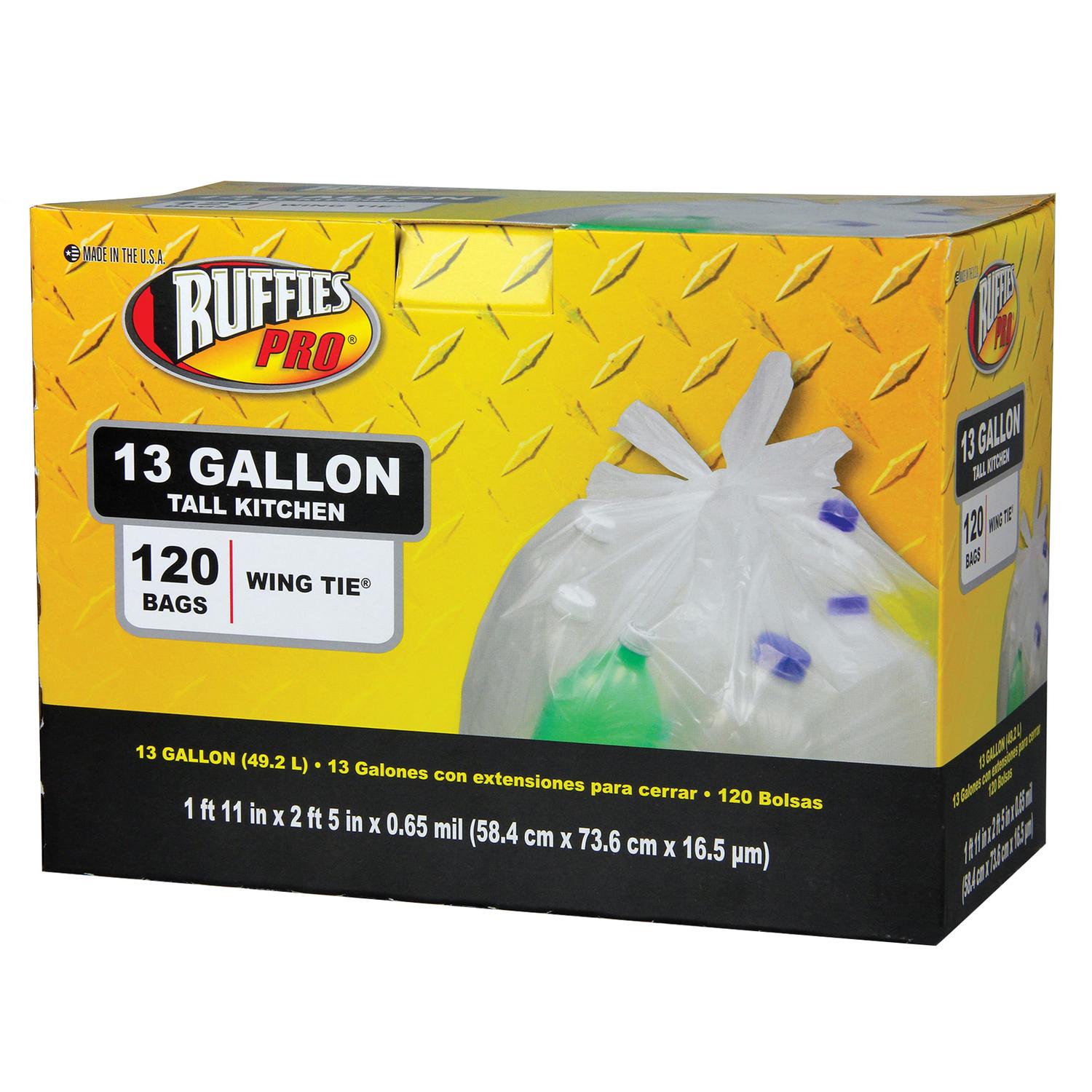 UPC 070052760023 product image for Ruffies 13gal. Kitchen Trash Bag  (1124915) - 120 Count | upcitemdb.com