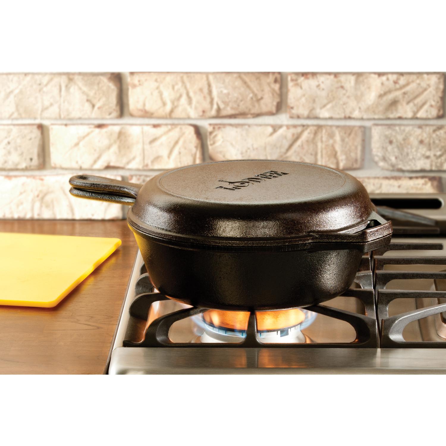 Lodge Logic Cast Iron Skillet Set 10 in. 3.2 qt Black Mfr