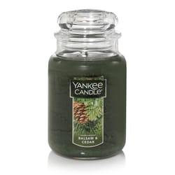 Yankee Candle Green Balsam and Cedar Scent Original Candle Jar 22 oz