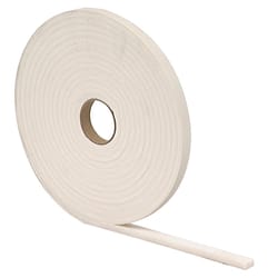 M-D White Foam Weather Stripping Tape For Doors and Windows 17 ft. L X 0.25 in.